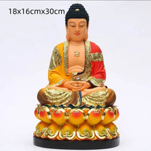 Load image into Gallery viewer, Chinese Feng Shui Good Fortune Wealth Blessing 3 Gods Statue Home/Office Decor Sculpture Craft Living Room TV Cabinet Fortune Ornament Housewarming Gift