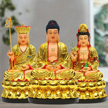 Load image into Gallery viewer, Chinese Feng Shui Good Fortune Wealth Blessing 3 Gods Statue Home/Office Decor Sculpture Craft Living Room TV Cabinet Fortune Ornament Housewarming Gift