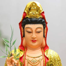 Load image into Gallery viewer, Chinese Feng Shui Good Fortune Wealth Blessing 3 Gods Statue Home/Office Decor Sculpture Craft Living Room TV Cabinet Fortune Ornament Housewarming Gift
