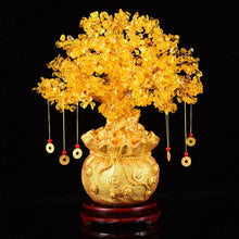 Load image into Gallery viewer, Chinese Feng Shui Lucky Wealth Gold Money Tree Statue Home/Office Decor Sculpture Craft Living Room TV Cabinet Fortune Ornament Housewarming Gift