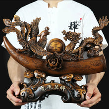 Load image into Gallery viewer, Chinese Feng Shui Lucky Wealth Lucky Dragon-Phoenix Statue Home/Office Decor Sculpture Craft Living Room TV Cabinet Fortune Ornament Housewarming Gift