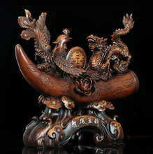 Load image into Gallery viewer, Chinese Feng Shui Lucky Wealth Lucky Dragon-Phoenix Statue Home/Office Decor Sculpture Craft Living Room TV Cabinet Fortune Ornament Housewarming Gift