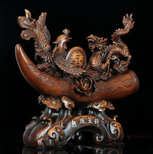 Load image into Gallery viewer, Chinese Feng Shui Lucky Wealth Lucky Dragon-Phoenix Statue Home/Office Decor Sculpture Craft Living Room TV Cabinet Fortune Ornament Housewarming Gift