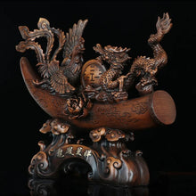 Load image into Gallery viewer, Chinese Feng Shui Lucky Wealth Lucky Dragon-Phoenix Statue Home/Office Decor Sculpture Craft Living Room TV Cabinet Fortune Ornament Housewarming Gift