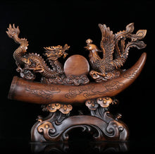 Load image into Gallery viewer, Chinese Feng Shui Lucky Wealth Lucky Dragon-Phoenix Statue Home/Office Decor Sculpture Craft Living Room TV Cabinet Fortune Ornament Housewarming Gift