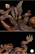 Load image into Gallery viewer, Chinese Feng Shui Lucky Wealth Lucky Dragon-Phoenix Statue Home/Office Decor Sculpture Craft Living Room TV Cabinet Fortune Ornament Housewarming Gift