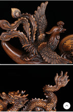 Load image into Gallery viewer, Chinese Feng Shui Lucky Wealth Lucky Dragon-Phoenix Statue Home/Office Decor Sculpture Craft Living Room TV Cabinet Fortune Ornament Housewarming Gift