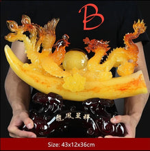 Load image into Gallery viewer, Chinese Feng Shui Lucky Wealth Lucky Dragon-Phoenix Statue Home/Office Decor Sculpture Craft Living Room TV Cabinet Fortune Ornament Housewarming Gift