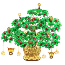 Load image into Gallery viewer, Chinese Feng Shui Wealth Lucky Money Tree Amethyst Gem Stone Statue Home/Office Decor Sculpture Craft Living Room TV Cabinet Fortune Ornament Housewarming Gift
