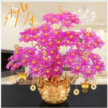 Load image into Gallery viewer, Chinese Feng Shui Wealth Lucky Money Tree Amethyst Gem Stone Statue Home/Office Decor Sculpture Craft Living Room TV Cabinet Fortune Ornament Housewarming Gift