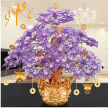 Load image into Gallery viewer, Chinese Feng Shui Wealth Lucky Money Tree Amethyst Gem Stone Statue Home/Office Decor Sculpture Craft Living Room TV Cabinet Fortune Ornament Housewarming Gift