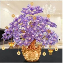 Load image into Gallery viewer, Chinese Feng Shui Wealth Lucky Money Tree Amethyst Gem Stone Statue Home/Office Decor Sculpture Craft Living Room TV Cabinet Fortune Ornament Housewarming Gift