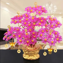 Load image into Gallery viewer, Chinese Feng Shui Wealth Lucky Money Tree Amethyst Gem Stone Statue Home/Office Decor Sculpture Craft Living Room TV Cabinet Fortune Ornament Housewarming Gift