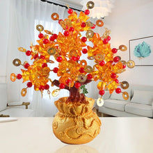 Load image into Gallery viewer, Chinese Feng Shui Wealth Lucky Money Tree Amethyst Gem Stone Statue Home/Office Decor Sculpture Craft Living Room TV Cabinet Fortune Ornament Housewarming Gift