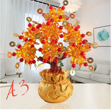 Load image into Gallery viewer, Chinese Feng Shui Wealth Lucky Money Tree Amethyst Gem Stone Statue Home/Office Decor Sculpture Craft Living Room TV Cabinet Fortune Ornament Housewarming Gift