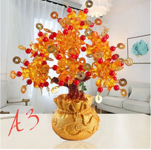 Load image into Gallery viewer, Chinese Feng Shui Wealth Lucky Money Tree Amethyst Gem Stone Statue Home/Office Decor Sculpture Craft Living Room TV Cabinet Fortune Ornament Housewarming Gift