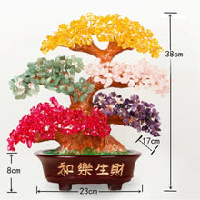 Load image into Gallery viewer, Chinese Feng Shui Wealth Lucky Money Tree Amethyst Gem Stone Statue Home/Office Decor Sculpture Craft Living Room TV Cabinet Fortune Ornament Housewarming Gift