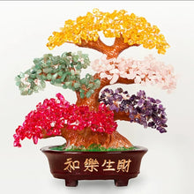 Load image into Gallery viewer, Chinese Feng Shui Wealth Lucky Money Tree Amethyst Gem Stone Statue Home/Office Decor Sculpture Craft Living Room TV Cabinet Fortune Ornament Housewarming Gift