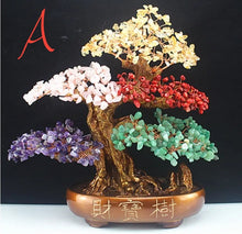 Load image into Gallery viewer, Chinese Feng Shui Wealth Lucky Money Tree Amethyst Gem Stone Statue Home/Office Decor Sculpture Craft Living Room TV Cabinet Fortune Ornament Housewarming Gift