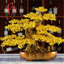 Load image into Gallery viewer, Chinese Feng Shui Wealth Lucky Money Tree Amethyst Gem Stone Statue Home/Office Decor Sculpture Craft Living Room TV Cabinet Fortune Ornament Housewarming Gift