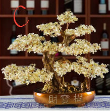 Load image into Gallery viewer, Chinese Feng Shui Wealth Lucky Money Tree Amethyst Gem Stone Statue Home/Office Decor Sculpture Craft Living Room TV Cabinet Fortune Ornament Housewarming Gift
