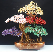 Load image into Gallery viewer, Chinese Feng Shui Wealth Lucky Money Tree Amethyst Gem Stone Statue Home/Office Decor Sculpture Craft Living Room TV Cabinet Fortune Ornament Housewarming Gift