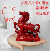 Load image into Gallery viewer, Chinese Feng Shui Lucky Wealth Lucky Gold/Red Horse Statue Home/Office Decor Sculpture Craft Living Room TV Cabinet Fortune Ornament Housewarming Gift