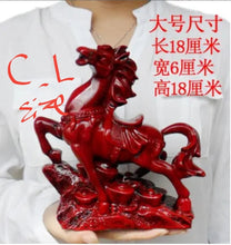Load image into Gallery viewer, Chinese Feng Shui Lucky Wealth Lucky Gold/Red Horse Statue Home/Office Decor Sculpture Craft Living Room TV Cabinet Fortune Ornament Housewarming Gift