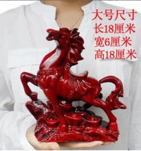 Load image into Gallery viewer, Chinese Feng Shui Lucky Wealth Lucky Gold/Red Horse Statue Home/Office Decor Sculpture Craft Living Room TV Cabinet Fortune Ornament Housewarming Gift
