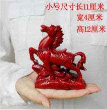 Load image into Gallery viewer, Chinese Feng Shui Lucky Wealth Lucky Gold/Red Horse Statue Home/Office Decor Sculpture Craft Living Room TV Cabinet Fortune Ornament Housewarming Gift
