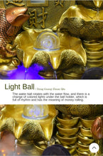 Load image into Gallery viewer, Chinese Feng Shui Lucky Wealth Gold Fish Coin Fountain Statue Home/Office Decor Sculpture Craft Living Room TV Cabinet Fortune Ornament Housewarming Gift