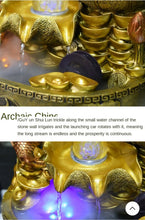 Load image into Gallery viewer, Chinese Feng Shui Lucky Wealth Gold Fish Coin Fountain Statue Home/Office Decor Sculpture Craft Living Room TV Cabinet Fortune Ornament Housewarming Gift