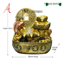 Load image into Gallery viewer, Chinese Feng Shui Lucky Wealth Gold Fish Coin Fountain Statue Home/Office Decor Sculpture Craft Living Room TV Cabinet Fortune Ornament Housewarming Gift