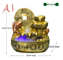 Load image into Gallery viewer, Chinese Feng Shui Lucky Wealth Gold Fish Coin Fountain Statue Home/Office Decor Sculpture Craft Living Room TV Cabinet Fortune Ornament Housewarming Gift