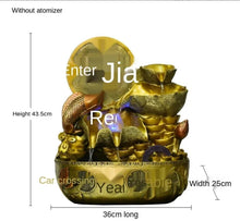 Load image into Gallery viewer, Chinese Feng Shui Lucky Wealth Gold Fish Coin Fountain Statue Home/Office Decor Sculpture Craft Living Room TV Cabinet Fortune Ornament Housewarming Gift