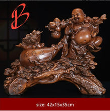 Load image into Gallery viewer, Chinese Feng Shui Lucky Wealth Blessing Happy Buddha Money Bag Statue Home/Office Decor Sculpture Craft Living Room TV Cabinet Fortune Ornament Housewarming Gift