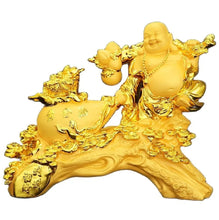 Load image into Gallery viewer, Chinese Feng Shui Lucky Wealth Blessing Happy Buddha Money Bag Statue Home/Office Decor Sculpture Craft Living Room TV Cabinet Fortune Ornament Housewarming Gift