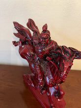 Load image into Gallery viewer, 8"H Chinese Feng Shui Lucky Wealth Success GuanYu God of War On Galloping Horse Statue Home/Office Decor Sculpture Craft Living Room TV Cabinet Fortune Ornament Housewarming Gift