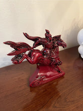 Load image into Gallery viewer, 8"H Chinese Feng Shui Lucky Wealth Success GuanYu God of War On Galloping Horse Statue Home/Office Decor Sculpture Craft Living Room TV Cabinet Fortune Ornament Housewarming Gift