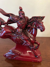 Load image into Gallery viewer, 8"H Chinese Feng Shui Lucky Wealth Success GuanYu God of War On Galloping Horse Statue Home/Office Decor Sculpture Craft Living Room TV Cabinet Fortune Ornament Housewarming Gift