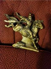 Load image into Gallery viewer, 8"H Chinese Feng Shui Lucky Wealth Success GuanYu God of War On Galloping Horse Statue Home/Office Decor Sculpture Craft Living Room TV Cabinet Fortune Ornament Housewarming Gift