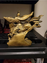 Load image into Gallery viewer, 8"H Chinese Feng Shui Lucky Wealth Success GuanYu God of War On Galloping Horse Statue Home/Office Decor Sculpture Craft Living Room TV Cabinet Fortune Ornament Housewarming Gift