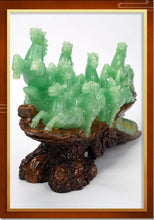 Load image into Gallery viewer, Chinese Feng Shui Good Fortune Wealth Success Green Jade Elephant Statue Home/Office Decor Sculpture Craft Living Room TV Cabinet Fortune Ornament Housewarming Gift