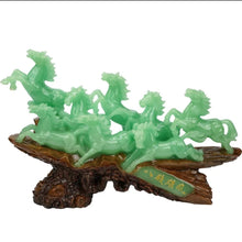Load image into Gallery viewer, Chinese Feng Shui Good Fortune Wealth success 8 Running Horses Statue Home/Office Decor Sculpture Craft Living Room TV Cabinet Fortune Ornament Housewarming Gift