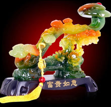 Load image into Gallery viewer, Chinese Feng Shui Good Fortune Wealth Ruyi Statue Home/Office Decor Sculpture Craft Living Room TV Cabinet Fortune Ornament Housewarming Gift