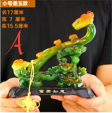 Load image into Gallery viewer, Chinese Feng Shui Good Fortune Wealth Ruyi Statue Home/Office Decor Sculpture Craft Living Room TV Cabinet Fortune Ornament Housewarming Gift