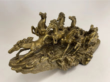 Load image into Gallery viewer, Chinese Feng Shui Good Fortune Wealth success 8 Running Horses Statue Home/Office Decor Sculpture Craft Living Room TV Cabinet Fortune Ornament Housewarming Gift