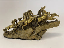 Load image into Gallery viewer, Chinese Feng Shui Good Fortune Wealth success 8 Running Horses Statue Home/Office Decor Sculpture Craft Living Room TV Cabinet Fortune Ornament Housewarming Gift