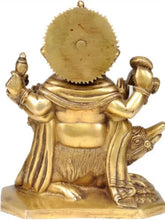 Load image into Gallery viewer, 8"H Hindu Feng Shui Lucky Wealth Success Blessing Ganesha on Rat Brass Statue Home/Office Decor Sculpture Craft Living Room TV Cabinet Fortune Ornament Housewarming Gift