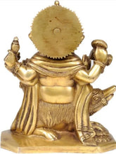 Load image into Gallery viewer, 8"H Hindu Feng Shui Lucky Wealth Success Blessing Ganesha on Rat Brass Statue Home/Office Decor Sculpture Craft Living Room TV Cabinet Fortune Ornament Housewarming Gift